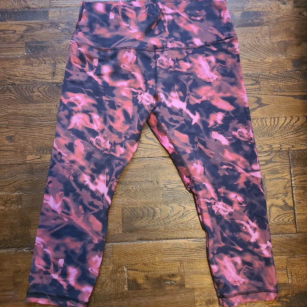 Lululemon Align Leggings Pink and Black Patterned. Sz 14